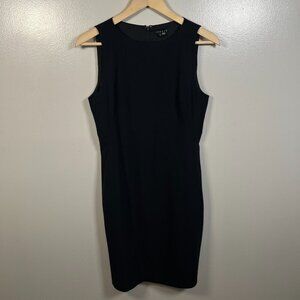 Theory Betty Sheath Dress Size 6 Wool Blend Black Work Career Business Office